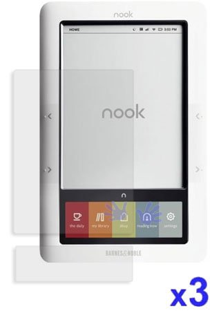 3xAnti-Glare Screen Protectors for Barnes & Noble NOOK Color