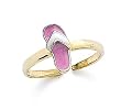 14k Pink Flip-Flop Toe Ring - JewelryWeb