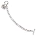 Stainless Steel Ed Hardy Pol Link w/Heart Charm Toggle Bracelet EHF116