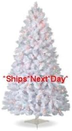 6.5 Ft. Pre-lit Multi-Color White Colorado Pine Christmas Tree