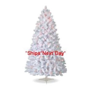 6 1/2 ft prelit-multi white christmas tree