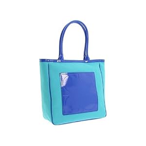 Liz Claiborne Snow Cone Pop Tote Blue Green