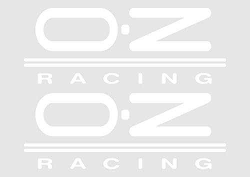 (2ea) OZ Racing Cruiser Teq Racing Decal Trd Stickers 8inW Vinyl Decal Sticker | Free Shipping (White)