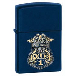 Blue Matte, Harley Davidson Police (ZI20829) Category: Harley-Davidson Zippo Lighters