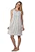 Women's Cotton Blend Smok Sleeveless Nightgown