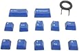 Rosewill 104 Keys Mechanical Double Shot Keycaps with Puller for Mechanical Keyboards, Blue (RIKC-13002)