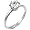 CZ Sterling Silver Engagement Ring - size 6
