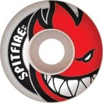 Spitfire Bighead White / Red Skateboard Wheels - 59mm 99a (Set of 4)
