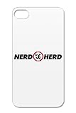 Silver Geek Bartowski Tv Show Spy Buy More Nerd Logo Herd Chuck Herd For Iphone 4 Anti-scuff TPU Case