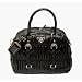 Prada BL0397 Black Gauffre Leather Doctor Handbag