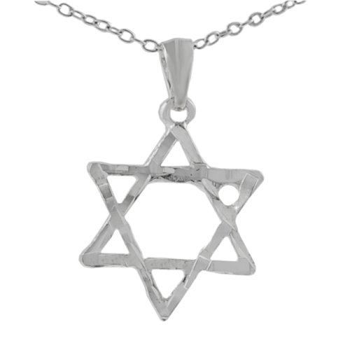 High Polished Sterling Silver Star of David Pendant