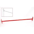 Reckstange 125 cm rot f�r Turnreck