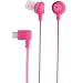 ELECOM スマートフォン用マイクロUSBヘッドホン カナルタイプ for GIRL ディープピンク EHP-MBIN104PND