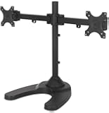 VIVO Dual LCD Monitor Free Standing Desk Mount with Optional bolt-through mount / Stand Heavy Duty Fully Adjustable fits 2 /Two Screens up to 24" (STAND-V002F)
