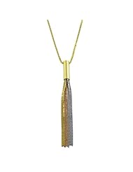 14 Karat Tri-Color Gold Lariat Necklace (17 inch)