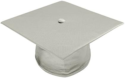 Apparel Group Big Boys' Shiny Silver Elementary Cap (9.4" x 9.4")