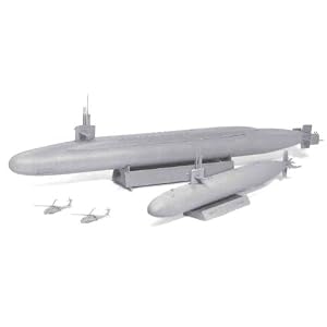 1/350 U.S.S. Maryland (SSBN-738) + U.S.S. Chicago (SSN-721) Submarine Models by Cyber Hobby