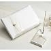 Ivory Diamond Wedding Guest Book and Pen Set