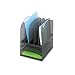 Safco Products Onyx Mesh Desk Organizer 3 Horizontal 5 Upright, Black (3266BL)