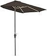 Blue Star Group Off-The-Wall Brella Olefin Half Umbrella, 9'-Width, Chocolate