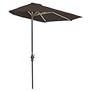 Blue Star Group Off-The-Wall Brella Olefin Half Umbrella, 9'-Width, Chocolate