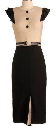 Stop Staring! COCO Dress in Black & Tan - Available in All Sizes