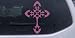 Rad Cross Christian Car Window Wall Laptop Decal Sticker -- Pink 8in X 6.1in