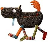 Crazy Cuddly Wolf 6 Piece Plush Play Set, Gray