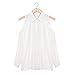 Sunward(TM) Womens Loose Off Shoulder Long Sleeve Chiffon Shirt (XLarge, White)