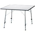 Design Camping-Picknicktisch grau, 80x60cm (klappbar, Beine einzeln H�henverstellbar, leicht+stabil)