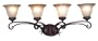 Kenroy Home 91034AT Rochester 4-Light Vanity, Aruba Teak