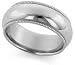 Jewelry : 14K White Gold Milgrain Comfort-Fit Wedding Band, 7mm Wide