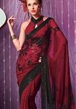 Snazzy Party Wear Saree Indian Belly Dance Dress Wrap Sari Designer Saree with Blouse A Faux Georgette Sari