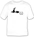 T-shirt with panther, cat, silhouette, lying, black