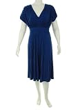Suzi Chin Plus Size Dress, Cap Sleeve Chiffon Empire Waist