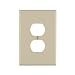 Leviton 86103 1-Gang Duplex Device Receptacle Wallplate, Oversized, Thermoset, Device Mount, Ivory
