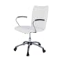 Powell Teen Trends Chrome Plated Desk Chair with White Vinyl Fabric
