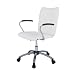 Kitchen & Housewares : Powell Teen Trends Chrome Plated Desk Chair with White Vinyl Fabric