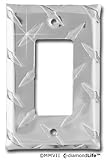 Diamond Life HO1GF.D Formula 1Wall Plate Single GFI 4.5 H x 2.75 W Diamond Plate - Case of 25
