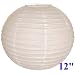 Chinese Japanese Paper Lantern 12" White Round