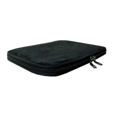 Toshiba NB105 CaseCrown Double Memory Foam Netbook Pouch (Black Faux Suede)