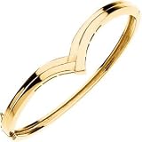 14K White Gold Hinged Bangle Bracelet