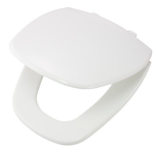 Bemis 7B1240200 000 Round Closed Front Plastic Toilet Seat with Cover, White