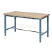 48x30 Maple Square Edge Power Apron Production Bench Blue