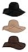 FUNOC Fashion Vintage Women Ladies Floppy Wide Brim Wool Felt Fedora Cloche Hat Cap Coffee