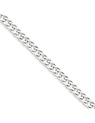 .925 Sterling Silver 6.25mm Double 6 Side Diamond Cut Flat Link Link Chain