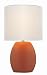 Lite Source LS-21506ORN Reiko 17-Inch Ceramic Table Lamp, Orange with White Fabric Shade