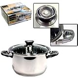 Alpha 3.5 Qt Stainless Steel Stock Pot(Sauce Pot) with Glass Lid by SAVEZONEUSA /ALPHA