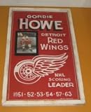 Gordie Howe Detroit Red Wings Hand Painted Vintage Style Sign