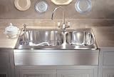Franke Manor House Stainless Steel Apron Front Double Bowl Sink